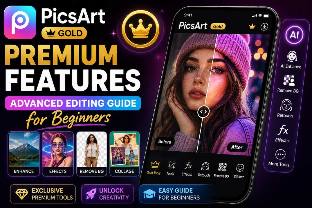 PicsArt Gold Premium Features & Advanced Editing Guide for Beginners